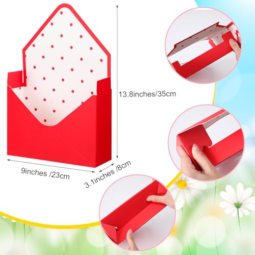 TaoBary 16 Pcs Mother's Day Florist Bouquet Envelope Boxes with Floral Foam Blocks, Paper Gift Boxes Flower Packaging Craft Paper Bag DIY Lovers for Wedding Birthday Party Decoration Supply