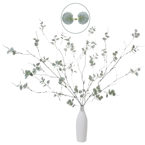 4Pcs 38.8 inches Artificial Tree Branches and Twigs Faux Plant Stems for Tall Vase, Home, Hotel, Office, Store Decor (WN Gray) - color: Wn Gray