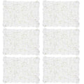 Flower Wall Panel Backdrop: 6 Pcs 24 x 16 Inch White Artificial Hydrangea Floral Panels - color: White, size: 6 PCS