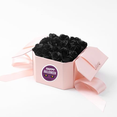 SITUMEIZI 100 Pcs 1.3 inches Mini Black Rose Head Small Black Flowers Artificial Fake Flower for Home Halloween Party Decor - color: Black
