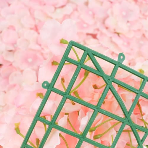 Efavormart 4 PCS Blush Silk Hydrangea Flower Mat Wall Wedding Event Decor for DIY Centerpieces Arrangements Party Home Decorations - color: Blush