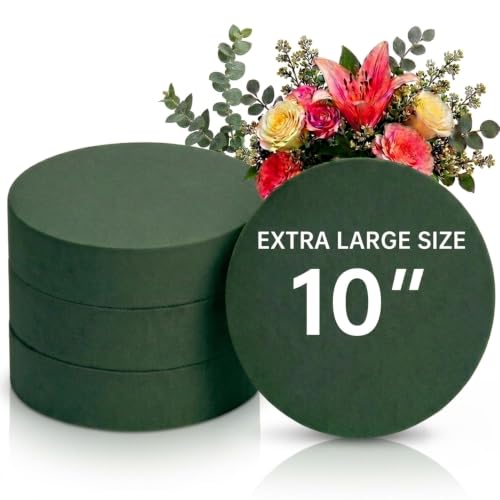 FLOFARE Floral Foam Round Soft and Odorless Foam for Flower Arrangement Supplies, Crafts, Wedding, Birthdays, and Occasions (Extra Large 10") - size: Extra Large 10"