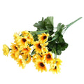 Aliotech 2 Pack Beautiful Artificial Sunflower Mini Fake Silk Flower with 24 Flower Heads Bouquet with Stems for Home Office Decoration Party DIY Wedding Bouquets Outdoor Indoor(Mini 48)