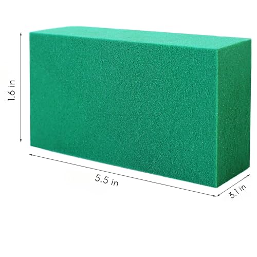FLOFARE Pack of 6 Floral Foam Blocks Each (5.5"L x 3.1"W x 1.6"H) Green Wet & Dry Flower Foam for Fresh & Artificial Flower Arrangement, Plant Foam, Florist Supplies for DIYs, Arts, Crafts & Weddings - size: Pack of 6