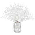 Yen Jean 14PCS White Eucalyptus Artificial Faux Flowers for Decoration - Fake Silk Stems in Vase Christmas Holiday Winter Wedding Home Decor - style: white