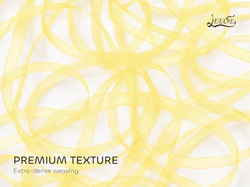 Ivory Organza Ribbon 1/4 inch x 200 Yards Sheer Chiffon Ribbon for Gift Wrapping Wedding Invitations Party Decoration Bridal Bouquets Crafts - color: Ivory, size: 1/4" X 200 Yards