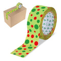 Whaline Christmas Packing Tape 100 Yard Sticky Green Red Dot Gift Wrapping Tape for DIY Crafts Small Business Sealing Boxes Mail Boxes Supplies - style: Christmas
