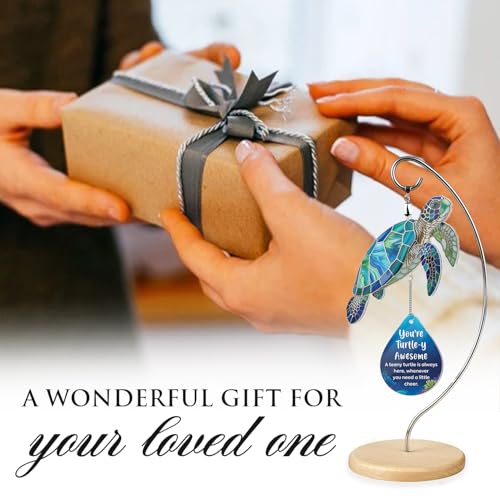 Sea Turtle Birthday Gifts for Women - Stocking Stuffers for Teen - Inspirational Stuff - Beach Gifts for Mom, Grandma, Daughter, Coworker, Friendship Presents - Emotional Positive Turtle Desk Décor - color: Sea Turlte