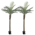 8ft Artificial Palm Tree Outdoor/Indoor, UV Resistant Faux Palm Tree with Real Bark, 96" Large Fake Silk Tree in Pot for Home, Office, Living Room, Patio, and Yard Decor - size: 8FT-S