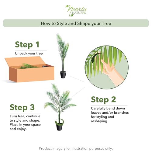 Nearly Natural 2.5ft Artificial Areca Palm Tree, UV Resistant (Indoor/Outdoor)