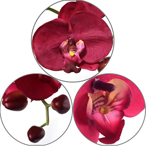 Larksilk 33.5" Premium Silk Phalaenopsis Orchid Stem - Stunningly Realistic & Long-Lasting Artificial Flowers - Ideal for Home Decor, Events, Weddings - Elegant Touch for Arrangements and Centerpieces