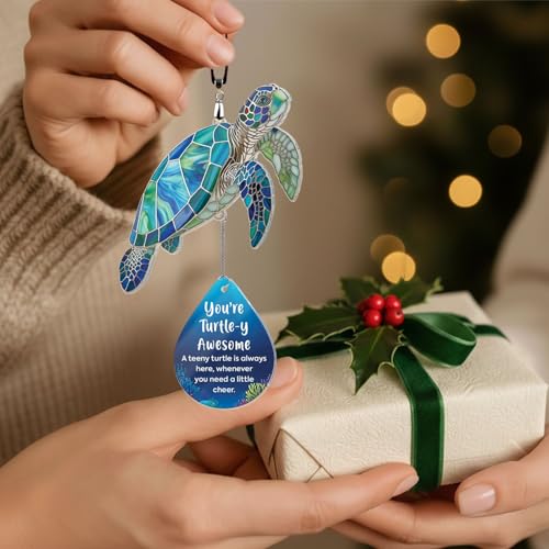 Sea Turtle Christmas Birthday Gifts for Women Men Grandkids - Stocking Stuffers for Teen - Inspirational Stuff Things - Beach Gifts for Mom, Grandma, Daughter, Friendship Presents - Turtle Desk Decor - color: 07 - Sea Turtle