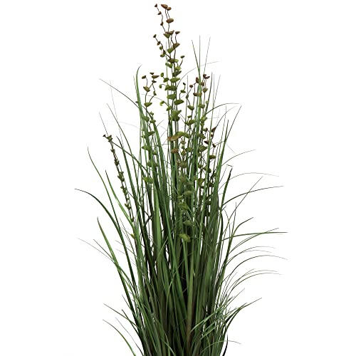 Vickerman Everyday 48" Artificial Potted Green Grass and Eucalyptus - Lifelike Home Or Office Decor - Premium Indoor Faux Potted - Maintenance Free - size: 48"