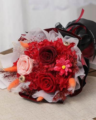 BestFlower Mothers Day Flowers Bouquet Gifts for Mom,Roses Bouquet Gifts for Women Mom Wife from Daughter,Fresh Flowers for Delivery - color: Red01