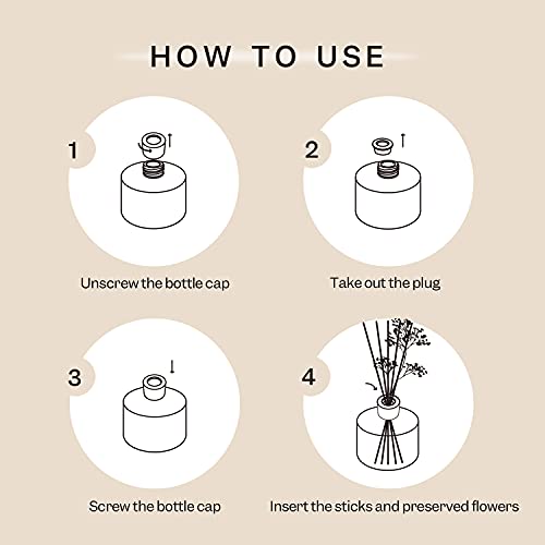 Cocorrína Premium Reed Diffuser Set with Preserved Baby's Breath & Cotton Stick Lavender Thyme | 6.76 Fl.oz Scent Diffuser for Bedroom Bathroom Home Décor - size: 6.7 Ounce/1pack