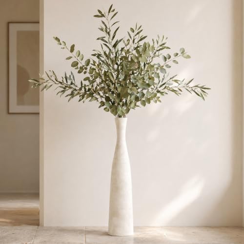 Ceramic Tall Floor Vase, 29" Tall Terracotta Large Decorative Vases for Rustic Modern Boho Home Decor, Living Room Decoration, Big Standing Vase for Pampas Grass, Flowers, Dried Flowers - color: Rustic Brown