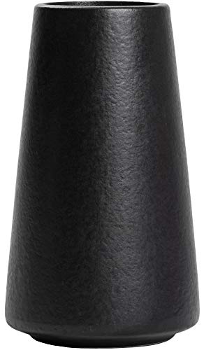 Matte Black Vase - Black Flower vase, 6" Small Simple Modern Ceramic Vases for Flower/Pampas Grass, Minimalist Farmhouse Boho Vase for Centerpieces, Home Decor, Bathroom Decor - color: Solid Black, size: Small