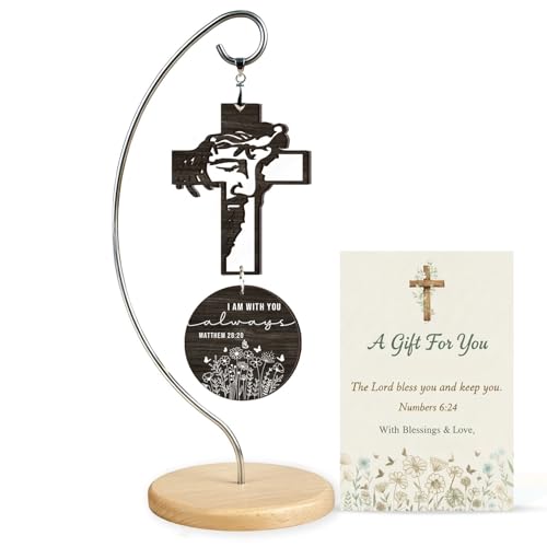 Christian Jesus Hanging Decor, Christian Gifts for Men, Women - Jesus Ornament Religious Gift - Faith-Based Inspirational Gift for Friends, Mom, Sister, Girl, Coworker - Christian Decorations - color: 05 - Jesus Cross