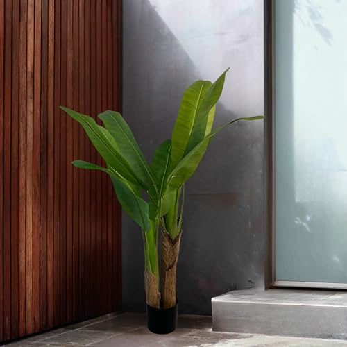XBrand 4ft Artificial Banana Tree, Realistic Tropical Faux Plant for Indoor Decor - color: Banana - 4t
