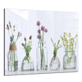 DAIFURONGE Tempered Glass Backsplash for Kitchen,Flowers and Vase,30"x24" | Behind Stove Back Splash Panel Protector, Easy to Clean, Kitchen Wall Decor,One Piece Oven and Range Backsplash - size: 30"L x 24"W