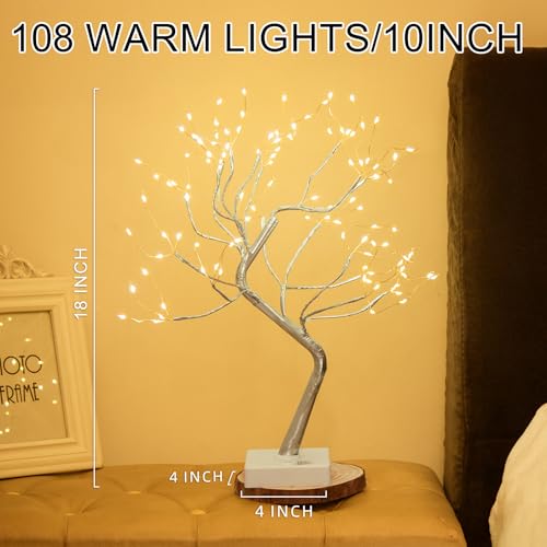 PEIDUO Fairy Light Tree, 108 LED Lighted Trees for Decoration Inside, Christmas Tree with 9 Modes & Timer, Fairy Light Spirit Tree for Home Indoor Christmas Decoration - style: 1PK Artificial Tree