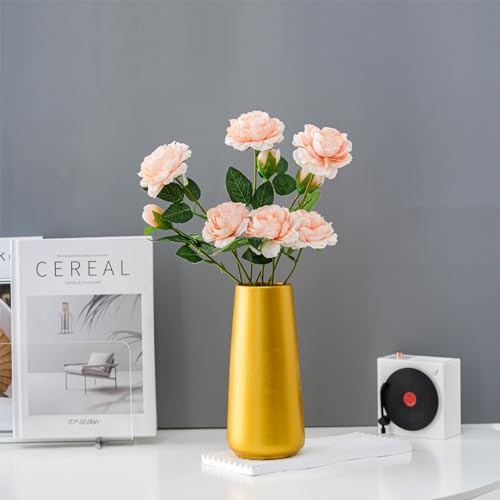 Gold Vase - 10" Gold Ceramic Flower vase for Home/Table/Accent Decor, Minimalist Modern Vases for Centerpieces, Room Decor, Living Room, Bedroom - color: Gold, size: Super Big