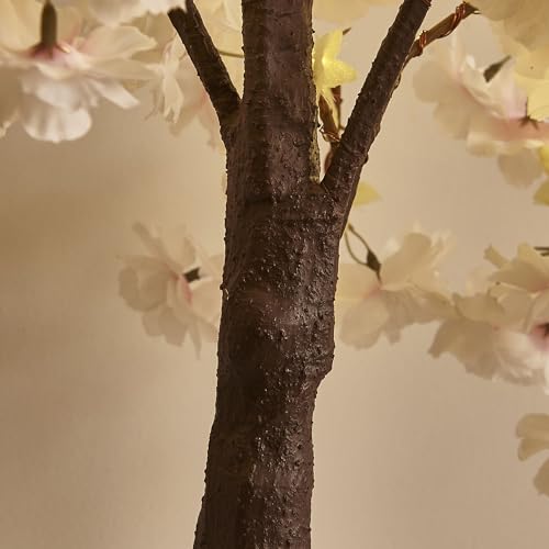LITBLOOM White Cherry Blossom Tree with Lights 4FT 180 Fairy Lights, Faux Lighted Tree for Indoor Outdoor Home, Wedding, Party Spring Decoration - style: 4FT White Cherry