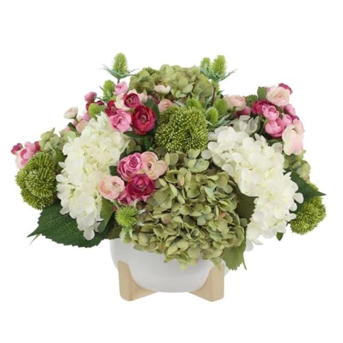 Rhapsody in Bloom, Faux Floral Arrangement, Large-Size Premium Artificial Indoor Flower Display with Beautiful Blooms and Foliage - High Energy Natural Looking Floral - color: Rhapsody in Bloom