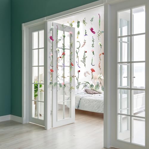 XunYee 6 Pcs 35.4 ft Flower Garlands Artificial Wildflower Vines Floral Hanging Backdrop Fake Flower Garlands Faux Silk Wildflower Vine for Wedding Bridal Shower Home Garden Wall Arch Decor(Spring) - style: Wildflower