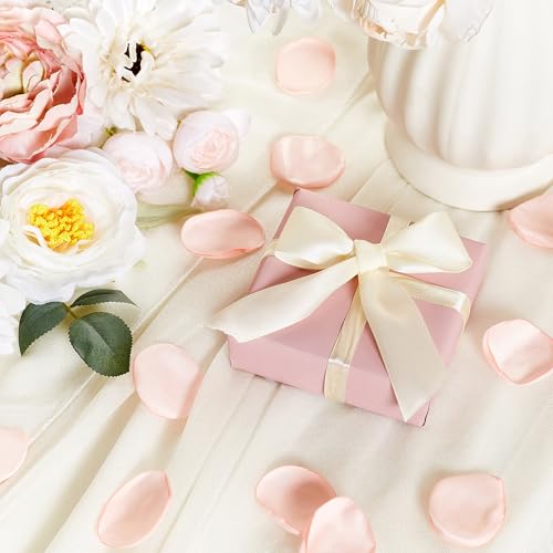 SITUMEIZI 400PCS Fake Pink Rose Petals Faux Silk Flower Petals for Romantic Night for Her Set Valentine's Day, Wedding, Proposal Anniversary Decorations - color: Pink