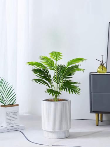 Tall Faux Palm Tree Realistic Potted Silk Artificial Plants Indoor with Pot Floor Plant for Home Office Living Room Bedroom Outdoor Wedding Stairs Foyer Decor (31" Green)