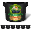 Gardzen 6-Pack 20 Gallon Grow Bags, Aeration Fabric Pots with Handles, Heavy Duty Cloth Pots for Plants - size: 20 Gallons