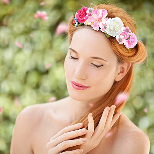 Cindeer 217 Pcs Mini Silk Flower Heads Bulk, Small Fake Flowers for Crafts Artificial 3D Loose Fabric Flower for Crafts DIY Wedding Party Hair Cap Dresses Decorations(Bright Color) - color: Bright Color