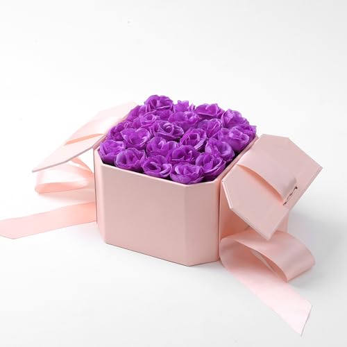 SITUMEIZI 100 Pcs 1.3 inches Mini Deep Purple Rose Head Purple Flowers Artificial Roses for Wedding Decor, Graduation Cap, Cake, DIY Flower Wall Mother's Day Home Party Decor - color: Purple