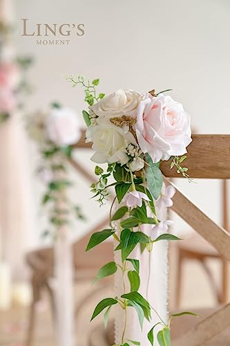 Ling's moment Artificial Flowers 50Pcs Cream Roses Decor w/Stems,3" Real Touch DIY Foam Floral for Wedding Bouquet/Centerpieces, Outdoors Party Backdrop, Room/Table, and Garden/Pot Decorations(2023) | Foam Material, With Stems, DIY Floral, Wedding/Party D