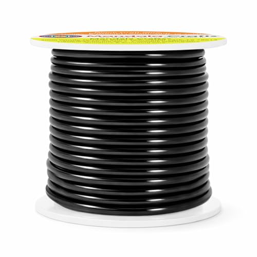 Mandala Crafts 8 Gauge Anodized Aluminum Craft Wire for Jewelry Making - 32 FT Colored Flexible Black Wire - Bendable for Bonsai Armature Crafting Sculpting - color: Black, size: 8 Gauge