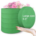 Max Shape 6 Pcs Floral Foam Round Blocks, Large Wet and Dry Green Foam for Artificial and Fresh Flower Arrangement,Flower Foam Blocks for Wedding Party Decorations (6.49 Inch) - size: 6.49 Inch