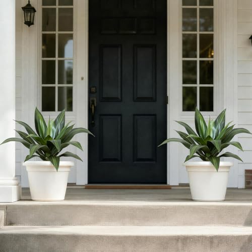 Artificial Agave Plant 20Inch Artificial Agave Plants Outdoor Set, Large Fake Plants Indoor for Home Decor, Realistic UV Resistant Faux Succulents Plants Without Pot, Set of 2 - color: Agave, size: 22in