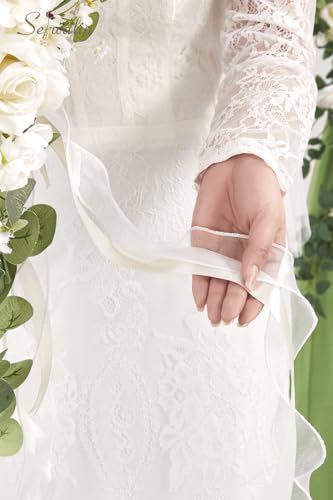 Serwalin 11 Inch Wedding Bouquets for Bride Bridesmaid, White Rose Bridal Bouquets for Bride, Wedding Flowers Bouquet Tossing Bouquet, Ceremony and Anniversary - color: White