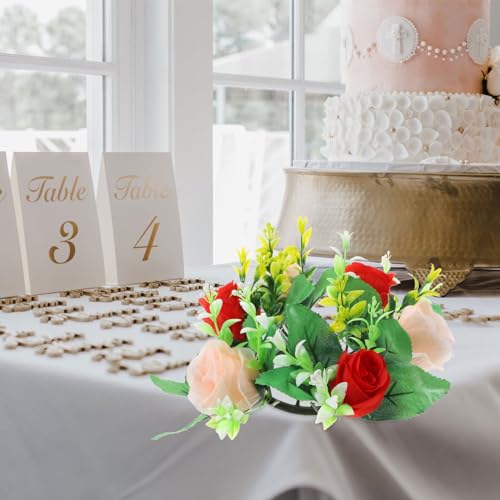 Kichvoe Simulated Flower Centerpiece for Weddings and Events Realistic Floral Arrangement for Indoor Decor and Tabletop Display