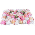 12 Pcs Artificial Flower Wall Panels 60x40cm Silk Hydrangea Wall Panel Flowers, Rose Wall Panel Artificial Flowers Wall Decor 3D Flower Wall Panel Silk Flowers - color: Champagne Powder + Eucalyptus