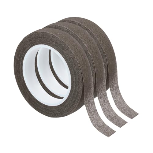 PATIKIL Floral Tape 1/2" x 20 Yard / 12mm x 20m, 3 Pack Flower Wrap Adhesive Tape for Bouquet Stem Wrapping, Brown - color: Brown
