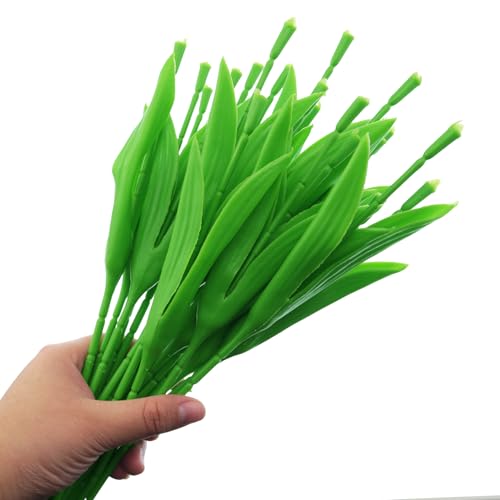 yyangz 20PCS Tulip Stem and Leaves One Piece Branch Simulation Tulip Stem and Leaves Simulation Flower Tulip Stem and Leaves for Wedding Flower Arrangement Boutonniere Gift Packaging Decoration