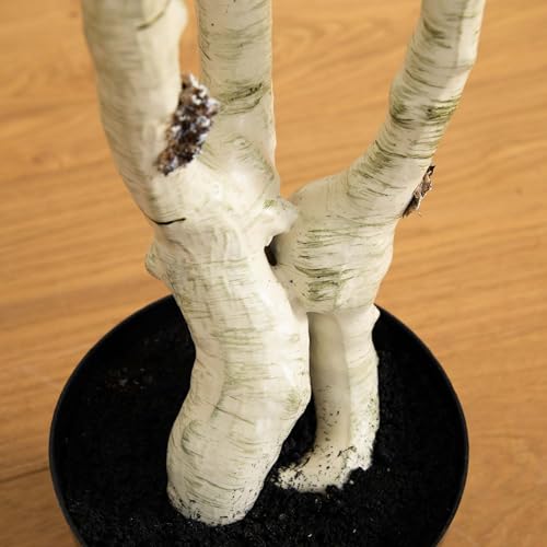 Nearly Natural 6ft. Artificial Birch Tree with Real Touch Leaves - size: 6ft