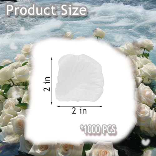 Grever 1000 Pieces Artificial Silk Rose Petals Faux White Flowers for Wedding Valentines Proposal Anniversary and Romantic Party Decoration (White) - color: White