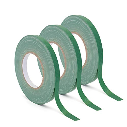 Royal Imports Floral Tape Green, Flower Stem Wrap Adhesive Waterproof Florist Tape for Decorative Bouquets Arranging and Crafts - 0.5" (60 Yd/180Ft) - 3 Rolls - size: Half Inch Wide - 3 Rolls