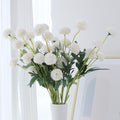LVEFIT 10 Pcs Beige Kiku Flower Fake Mums Long Stem Flowers,Faux Kiku Flower Bulk,Silk Flowers Mini Chrysanthemum Floral Arrangements,Artificial Flowers Chrysanth Mini Fake Flower - color: Beige