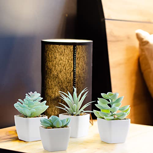 18 Set Artificial Faux Succulents in Pots Artificial Succulent Plant for Women Assorted Decorative Small Fake Plant Potted Faux Cactus Plant for Shelf Desk Room Bedroom Bathroom Office Decor (Cute)