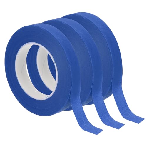 PATIKIL Floral Tape 1/2" x 30 Yard, 3 Pack Flower Wrap Adhesive Tape for Bouquet Stem Wrapping, Lake Blue - color: Lake Blue