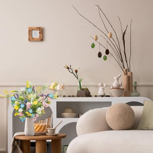 Easter Flower Decor 8Pack Easter Egg Picks Artificial Spring Floral Picks Decorations for Flower Arrangements Centerpiece Vase Fillers Home Window Sill Table Decor